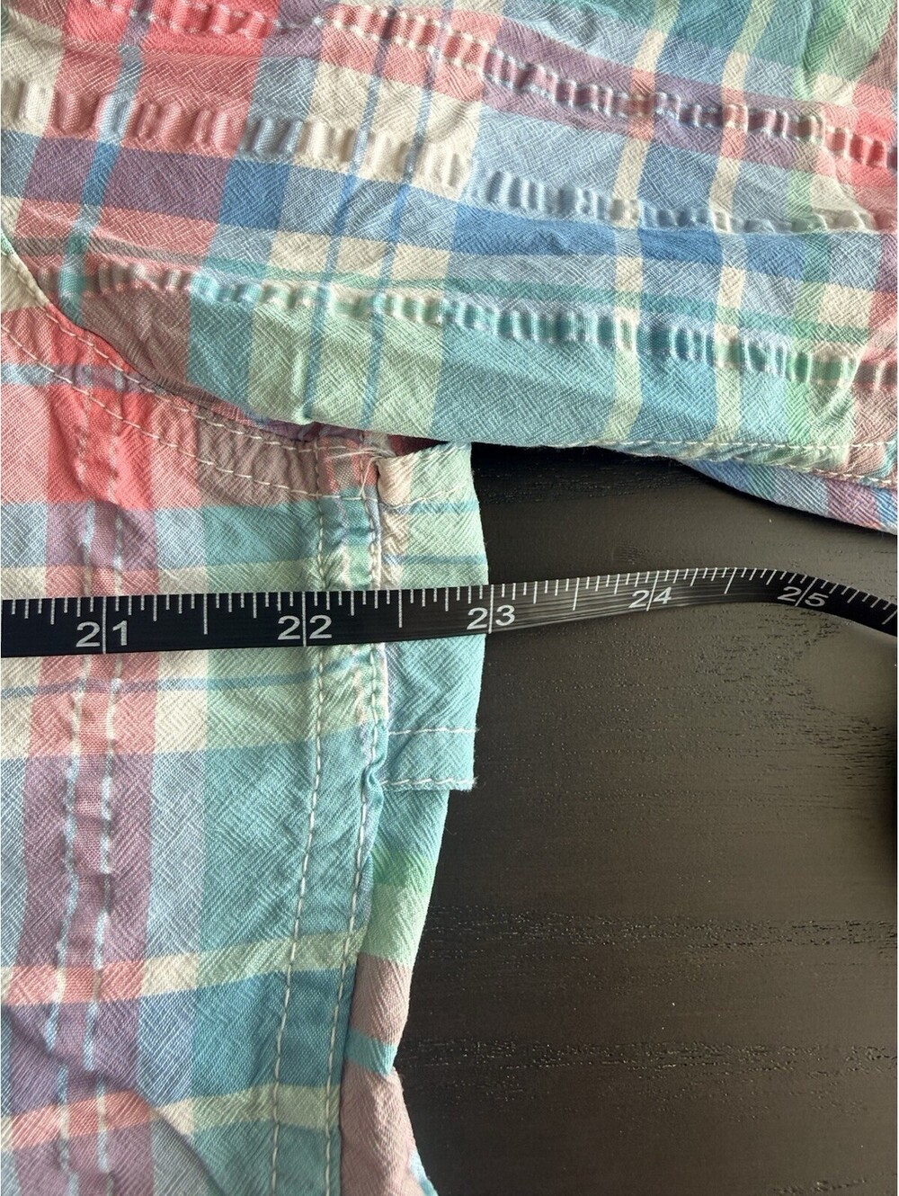 Vineyard Vines Men’s Harbor Fishing Style Pink Green Plaid Shirt Size Medium - Picture 6 of 7